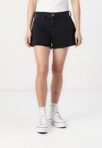 Джинсовые шорты CLASSIC A LINE SHORT CLEAN HEM Abercrombie & Fitch, черный