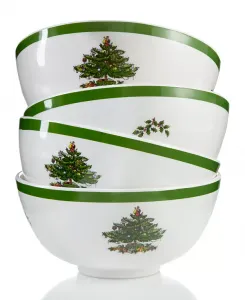 Меламиновые миски для елки, набор из 4 шт. Spode, green