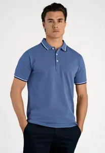 Рубашка-Поло с контрастной окантовкой Lindbergh, Indigo Blue