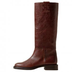 HEREU Сапоги женские Anella Grainy до колена, красно-коричневые