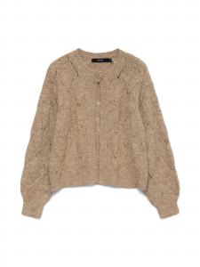 VERO MODA Кардиган 'VMShell' вязаный светло-коричневый
