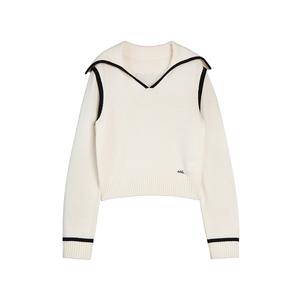 Свитер женский с лацканами Moderate Others ELLE, экрю