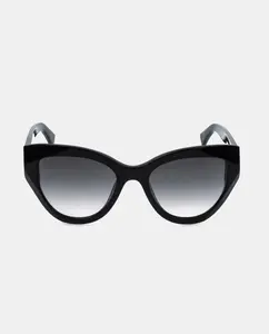Геометрические женские солнцезащитные очки из ацетата с градиентными линзами Furla, чёрный
