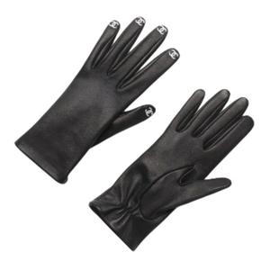 CHANEL Перчатки из овчины Unisex Black White