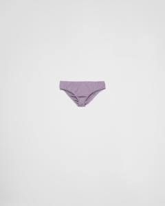 Трусики из ребристого хлопка Prada, сиреневый