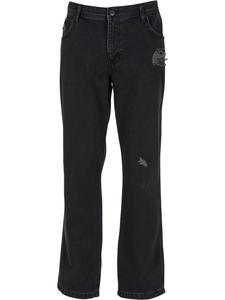 Джинсы DEF черного цвета, потертые и потертые DEF