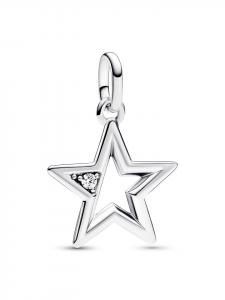 Pandora Серебряный кулон со сверкающей звездой