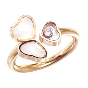 Chopard Кольцо из розового золота 18 карат Happy Hearts Wings с бриллиантами и перламутром