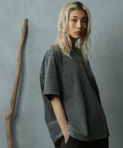 Биообработанная футболка с круглым вырезом и коротким рукавом, выцветшая Colony 2139, цвет Charcoal Gray