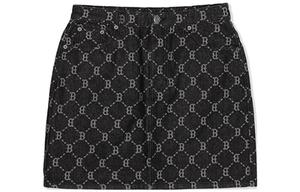 Повседневная короткая юбка женская черная MLB