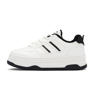 Женские низкие кроссовки для скейтбординга Warm Balance, увеличивающие рост RENBEN, White Black