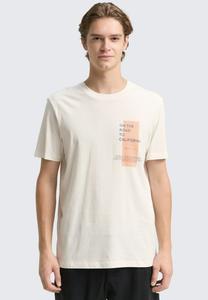 Футболка TOM TAILOR DENIM Print T-shirt, Wool White/White