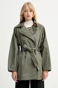 Хлопковый тренч Max&Co., зеленый