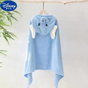 Disney Плед для школьного сна 70х140 см, флис Blue - Little Elephant, мягкий и не линяющий
