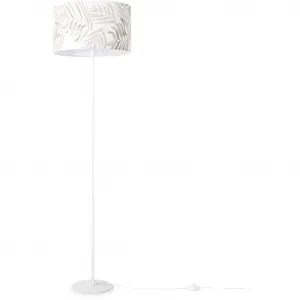 Напольная лампа Kuba 126 E27, настольная лампа для чтения, детская, декор для гостиной и кабинета, абажур с пальмой Paco Home, белый