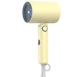 Фен с отрицательными ионами для ухода за волосами холодный воздух горячий воздух складной высокая мощность быстрая сушка HB M8 SOAIY, Lemon