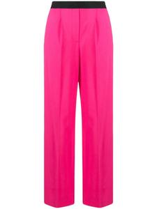 MSGM широкие брюки с логотипом, розовый