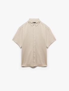 Рубашка на пуговицах Comfort fit Koton, светло-бежевый