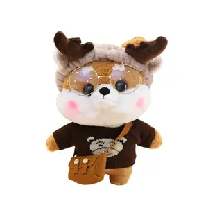 Плюшевая кукла Shiba Inu 30 см высота ZOCO, коричневый