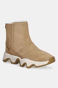 Замшевые зимние ботинки KINETIC IMPACT SHORT BOOT Sorel, коричневый