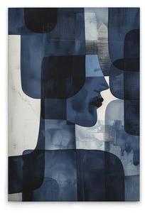 Картина на холсте A.S. Création Abstract Man цвет blauweiss