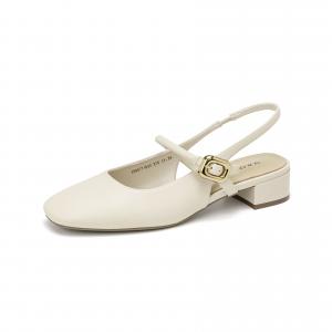 Туфли Мэри Джейн на блочном каблуке женские AOKANG, Beige