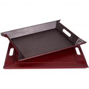Поднос свободной формы DUO, двухцветный переворачиваемый поднос, поднос и набор для стола в одном, двусторонний с двойной функцией, легко ухаживать и можно компактно хранить Freeform, антрацит/бордовый