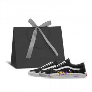 Old Skool устойчивые к истиранию низкие кроссовки для скейтбординга Unisex Vans, черный