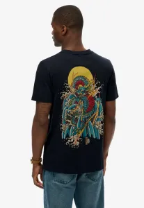 Футболка с винтажным логотипом токио. Superdry & Co, Eclipse Navy