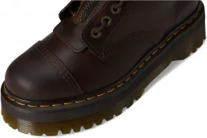 Ботинки Dr. Martens для женщин Maple с молнией и стальным носком для легкой промышленности, темно-коричневый