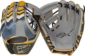 Перчатки Rawlings 11,5 дюймов Steel City серии REV1X, 2024 г, серый/желтый/синий