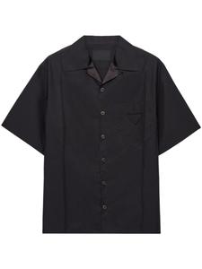 Рубашка с короткими рукавами Prada, черный