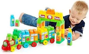Молто Поезд С Блоками 28 Шт + Наклейки Molto