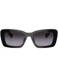 Солнцезащитные очки в квадратной оправе с логотипом Miu Miu Eyewear, черный