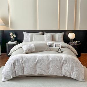 LUOLAI HOME Комплект постельного белья, 150 см, 4 предмета, цвет ванильный пепел