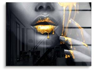 Картина из акрилового стекла ArtMind Golden Face, 60x40 см, многоцветный