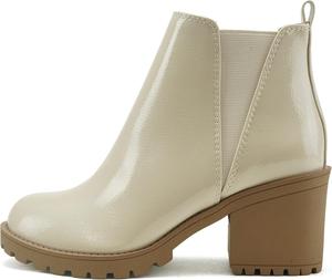 Сода ORIGAMI ~ ЖЕНСКАЯ ПОДОШВА С ПОДОШВОЙ СРЕДНЕЙ ПОДОШВОЙ, МОДНЫЕ БОТИНКИ НА ЩИКОЛОТКЕ С ДВОЙНОЙ РЕЗИНКОЙ Soda, Bone Crk Patent