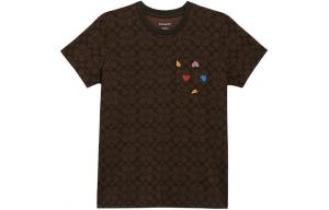 Футболка женская серо-коричневая Coach