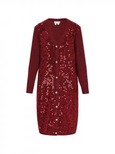 Женский кардиган бордового цвета Usha