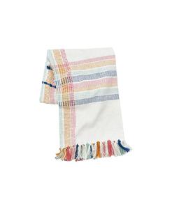 Плед из хлопка Wille с бахромой и кисточками, 50 x 60 дюймов carol & frank, Beige/khaki