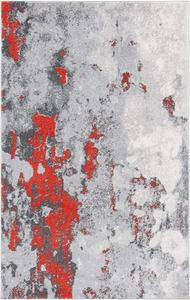 Ковер декоративный SAFAVIEH, 77 x 122 см, Adirondack Collection, Orange & Grey, современный абстрактный дизайн, без линьки и простой в уходе, идеален для помещений с высокой проходимостью: прихожая, гостиная, спальня (ADR134P)