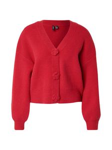VERO MODA Кардиган 'VMCARRIE' вязаный в цвете Blood Red