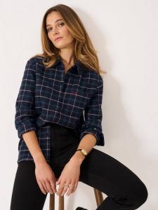 Фланелевая рубашка расслабленного кроя Crew Clothing