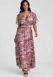 Повседневное платье METALLIC BUTTON MAXI South Beach, розовый