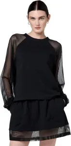 Norma Kamali Женский Oversized Топ с Регланными Рукавами и Сеткой