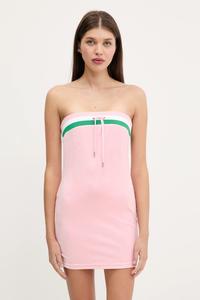 Вельюровое платье-труба в полоску VELOUR STRIPE TUBE DRESS Juicy Couture, розовый