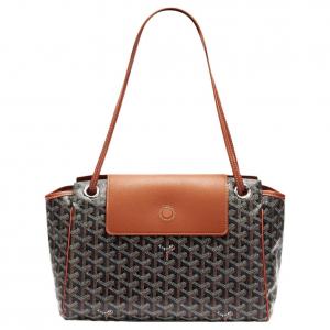GOYARD Рюкзак из холста с кожаной отделкой на одно плечо Trumpets Women's, Tan