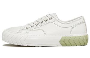 Холщовые кеды женские низкие белый/зеленый Both