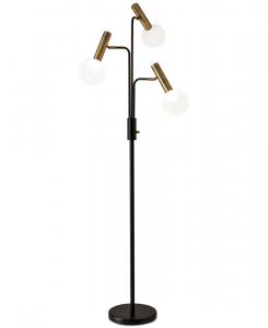 Напольная лампа Sinclair LED с тремя плафонами Adesso, черный