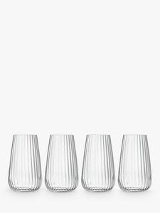 Optica Fluted Glass Highballs, набор из 4 штук, 570 мл, Clear Luigi Bormioli, ear